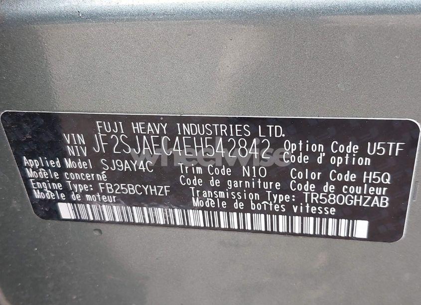 Photo 9 of 2014 Subaru Forester 2.5I PREMIUM (VIN JF2SJAEC4EH542842)