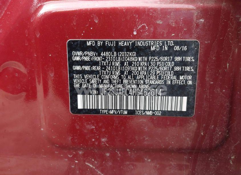 Photo 9 of 2017 Subaru Forester 2.5I PREMIUM (VIN JF2SJAEC4HG462614)