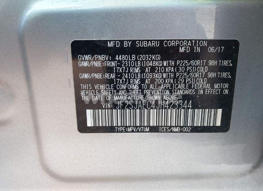 Photo 9 of 2018 Subaru Forester 2.5I PREMIUM (VIN JF2SJAEC4JH423344)