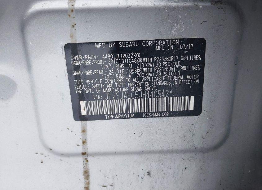 Photo 9 of 2018 Subaru Forester 2.5I PREMIUM (VIN JF2SJAEC5JH440542)