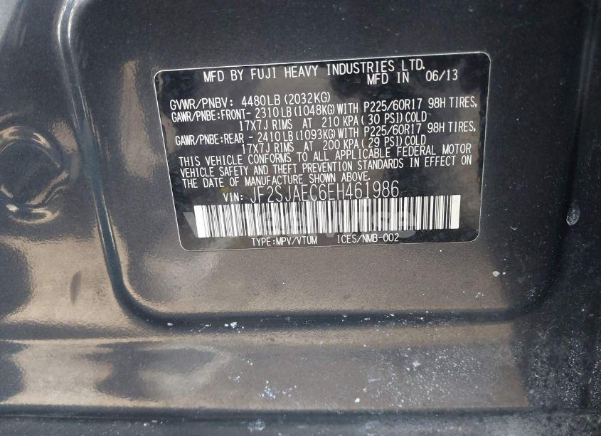 Photo 9 of 2014 Subaru Forester 2.5I PREMIUM (VIN JF2SJAEC6EH461986)