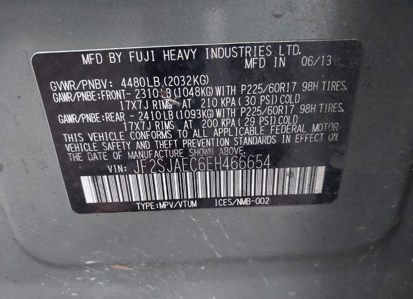 Photo 9 of 2014 Subaru Forester 2.5I PREMIUM (VIN JF2SJAEC6EH466654)