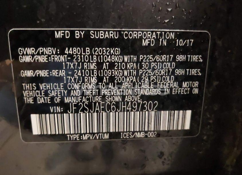 Photo 9 of 2018 Subaru Forester 2.5I PREMIUM (VIN JF2SJAEC6JH497302)