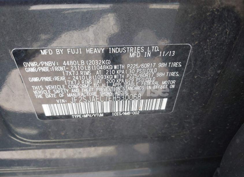 Photo 9 of 2014 Subaru Forester 2.5I PREMIUM (VIN JF2SJAEC7EH530068)