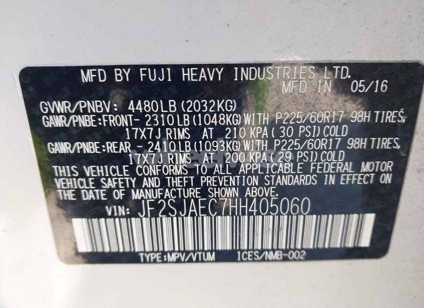 Photo 9 of 2017 Subaru Forester 2.5I PREMIUM (VIN JF2SJAEC7HH405060)