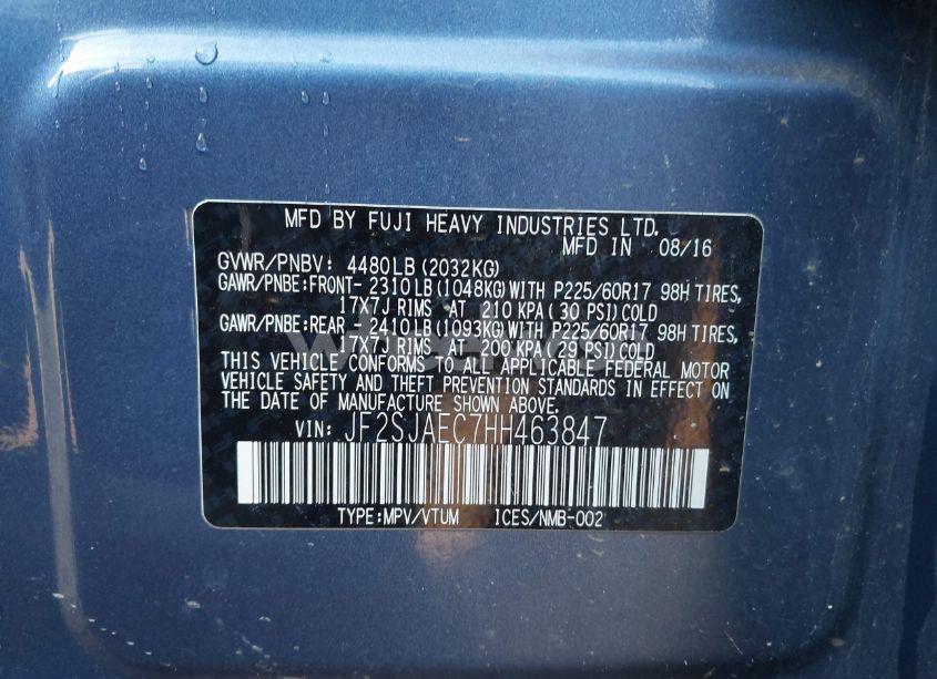 Photo 9 of 2017 Subaru Forester 2.5I PREMIUM (VIN JF2SJAEC7HH463847)