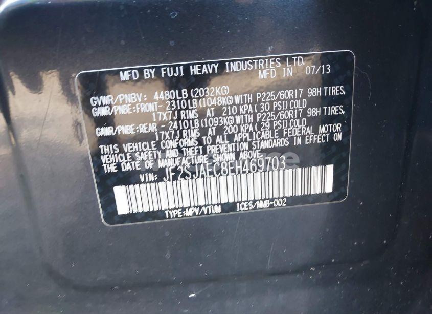 Photo 9 of 2014 Subaru Forester 2.5I PREMIUM (VIN JF2SJAEC8EH469703)