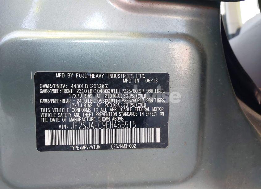 Photo 9 of 2014 Subaru Forester 2.5I PREMIUM (VIN JF2SJAEC9EH465515)