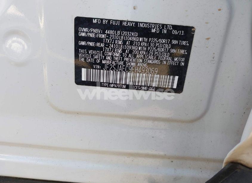 Photo 9 of 2014 Subaru Forester 2.5I PREMIUM (VIN JF2SJAEC9EH493069)