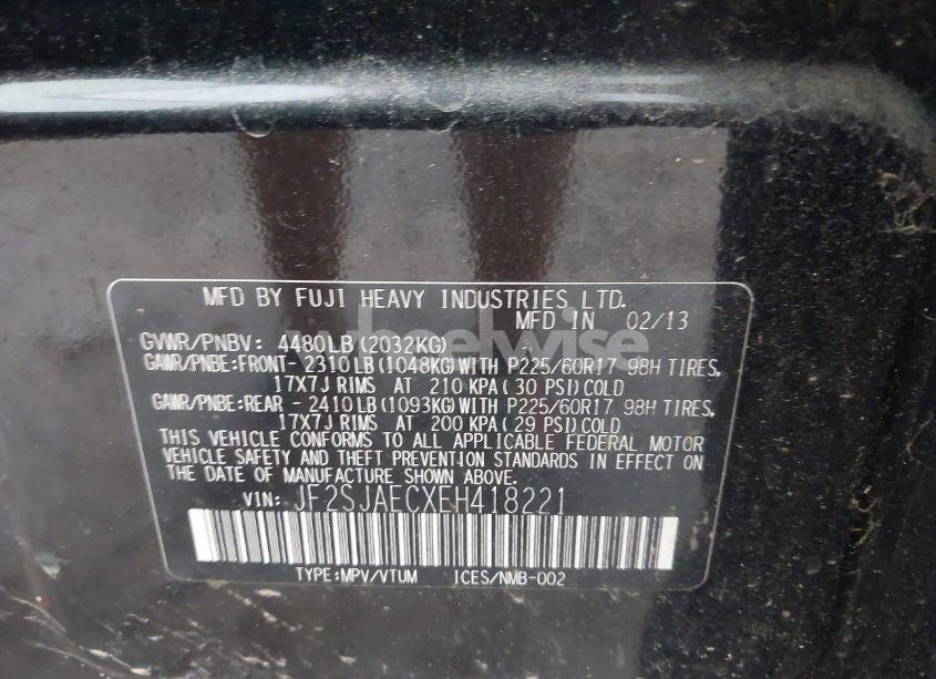 Photo 9 of 2014 Subaru Forester 2.5I PREMIUM (VIN JF2SJAECXEH418221)