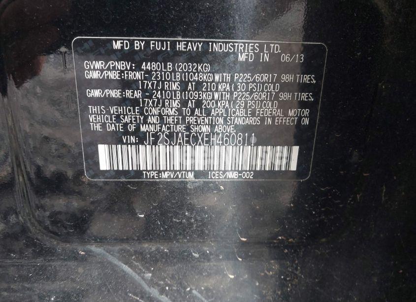 Photo 9 of 2014 Subaru Forester 2.5I PREMIUM (VIN JF2SJAECXEH460811)