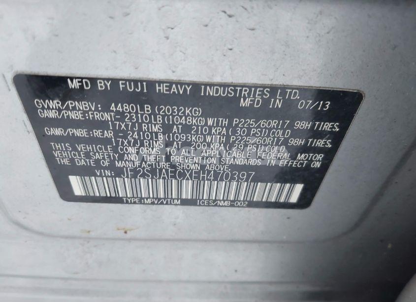 Photo 9 of 2014 Subaru Forester 2.5I PREMIUM (VIN JF2SJAECXEH470397)