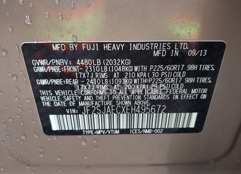 Photo 9 of 2014 Subaru Forester 2.5I PREMIUM (VIN JF2SJAECXEH495672)