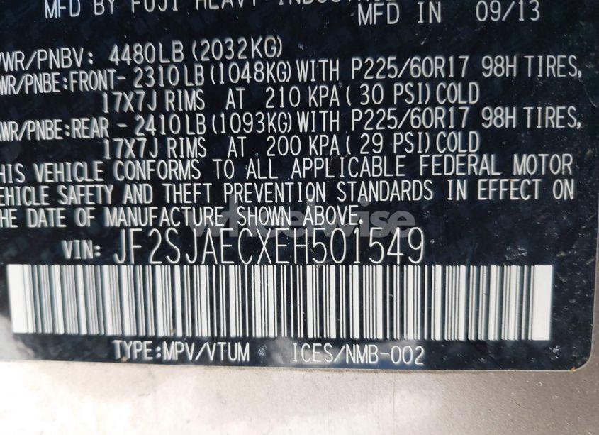 Photo 9 of 2014 Subaru Forester 2.5I PREMIUM (VIN JF2SJAECXEH501549)