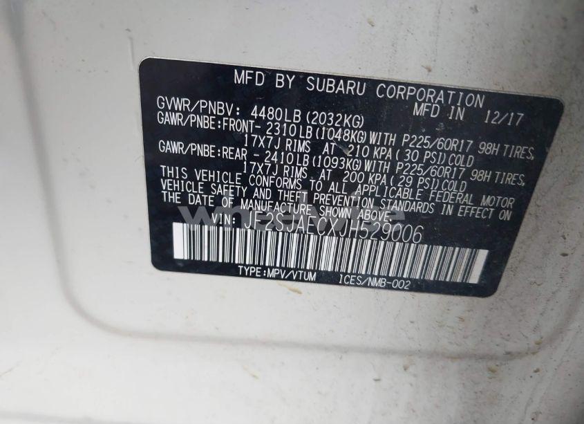 Photo 9 of 2018 Subaru Forester 2.5I PREMIUM (VIN JF2SJAECXJH529006)