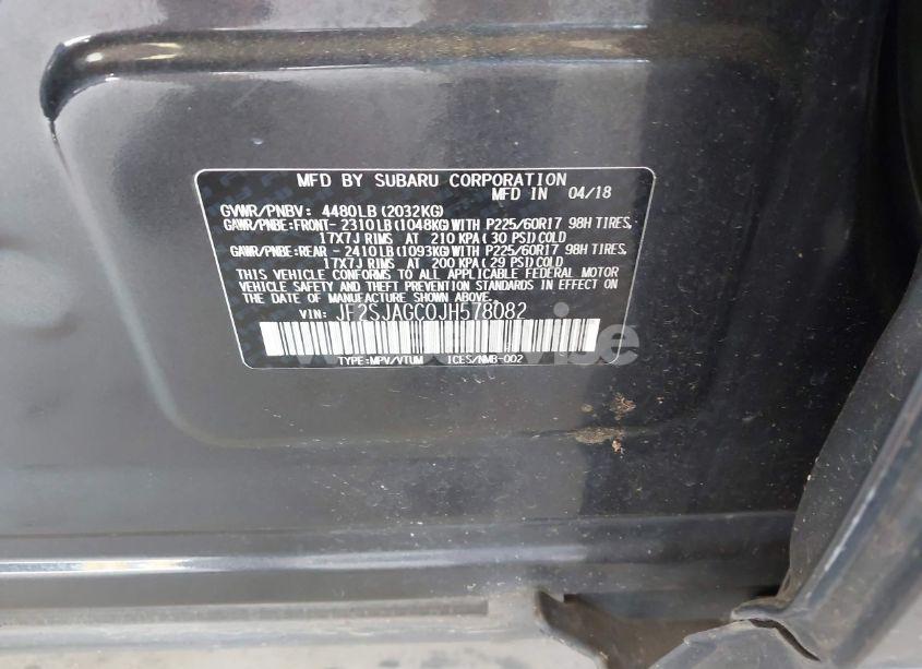 Photo 9 of 2018 Subaru Forester 2.5I PREMIUM (VIN JF2SJAGC0JH578082)