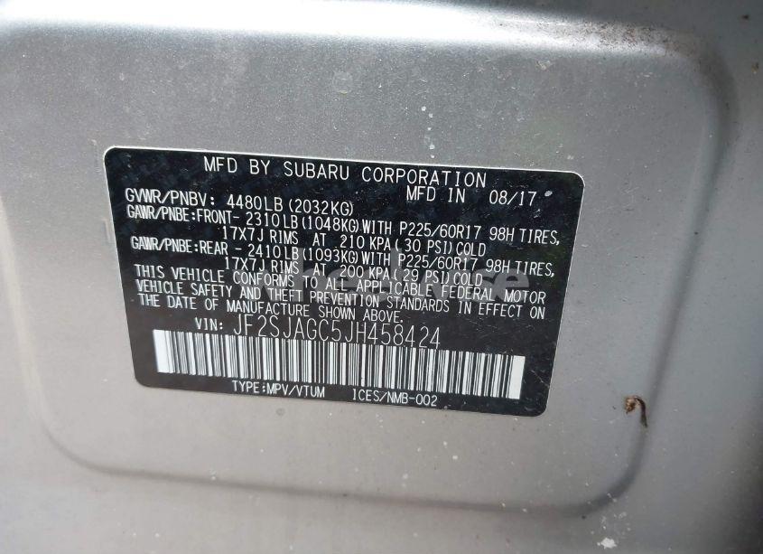 Photo 9 of 2018 Subaru Forester 2.5I PREMIUM (VIN JF2SJAGC5JH458424)