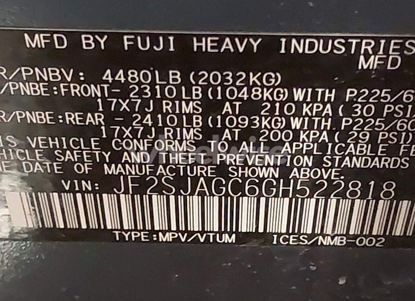 Photo 9 of 2016 Subaru Forester 2.5I PREMIUM (VIN JF2SJAGC6GH522818)