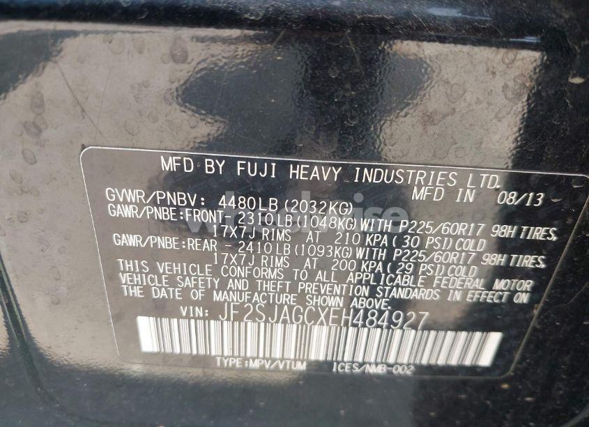 Photo 9 of 2014 Subaru Forester 2.5I PREMIUM (VIN JF2SJAGCXEH484927)