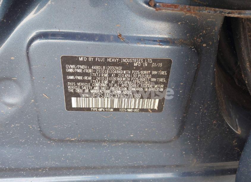 Photo 9 of 2015 Subaru Forester 2.5I PREMIUM (VIN JF2SJAGCXFH577089)