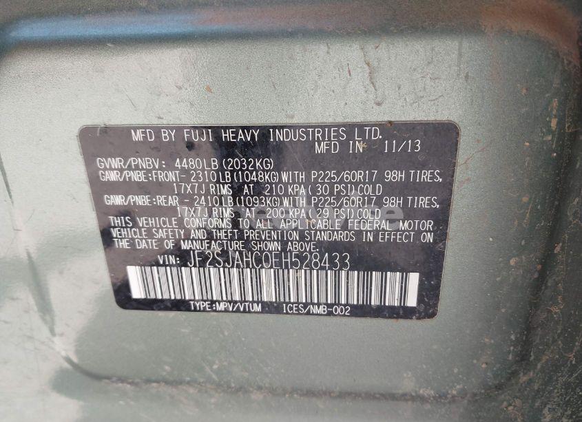 Photo 9 of 2014 Subaru Forester 2.5I LIMITED (VIN JF2SJAHC0EH528433)