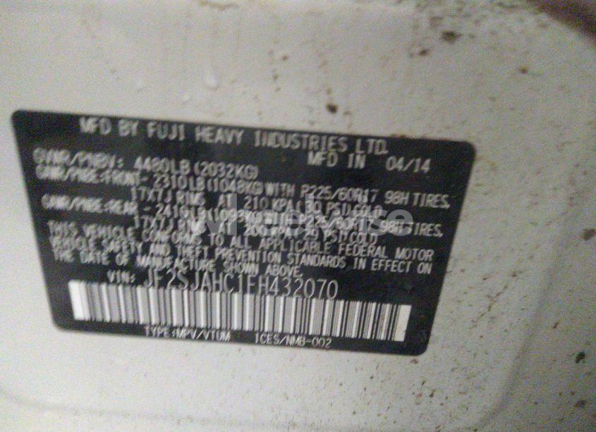 Photo 9 of 2015 Subaru Forester 2.5I LIMITED (VIN JF2SJAHC1FH432070)