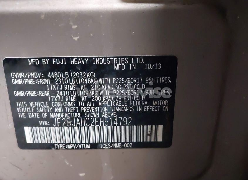 Photo 9 of 2014 Subaru Forester 2.5I LIMITED (VIN JF2SJAHC2EH514792)