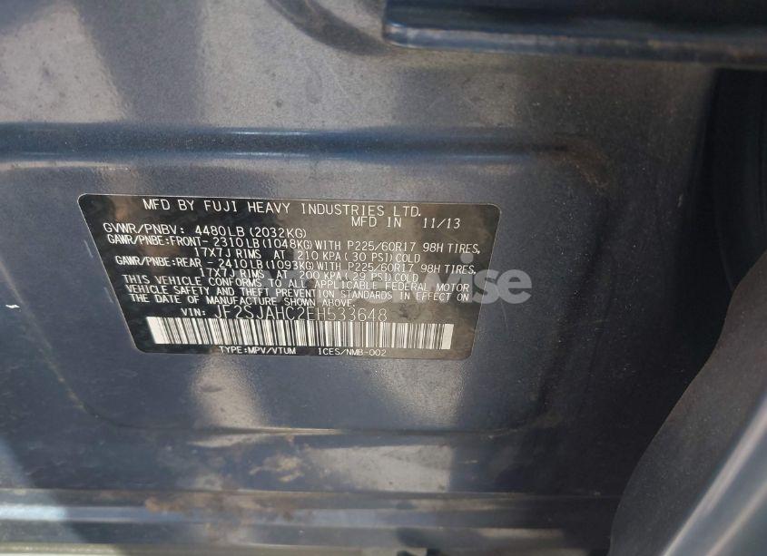 Photo 9 of 2014 Subaru Forester 2.5I LIMITED (VIN JF2SJAHC2EH533648)