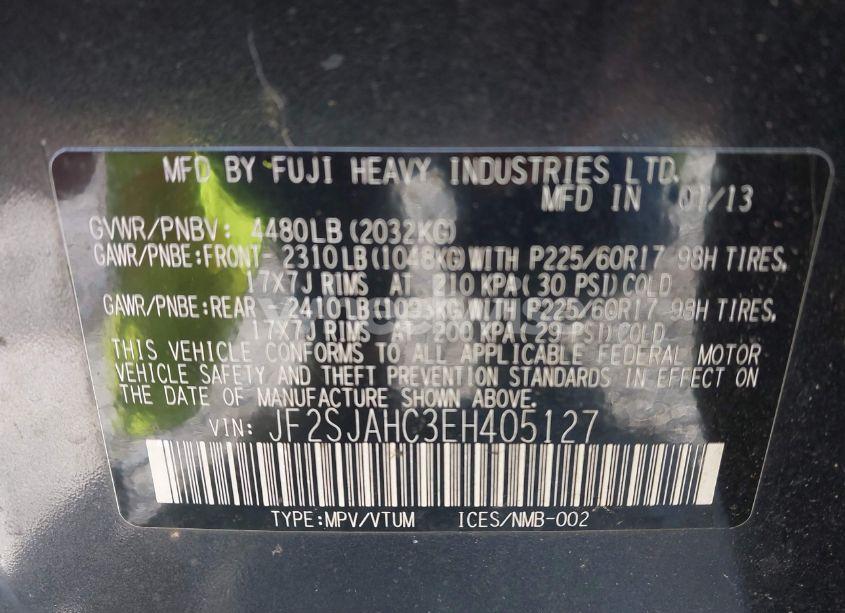 Photo 9 of 2014 Subaru Forester 2.5I LIMITED (VIN JF2SJAHC3EH405127)