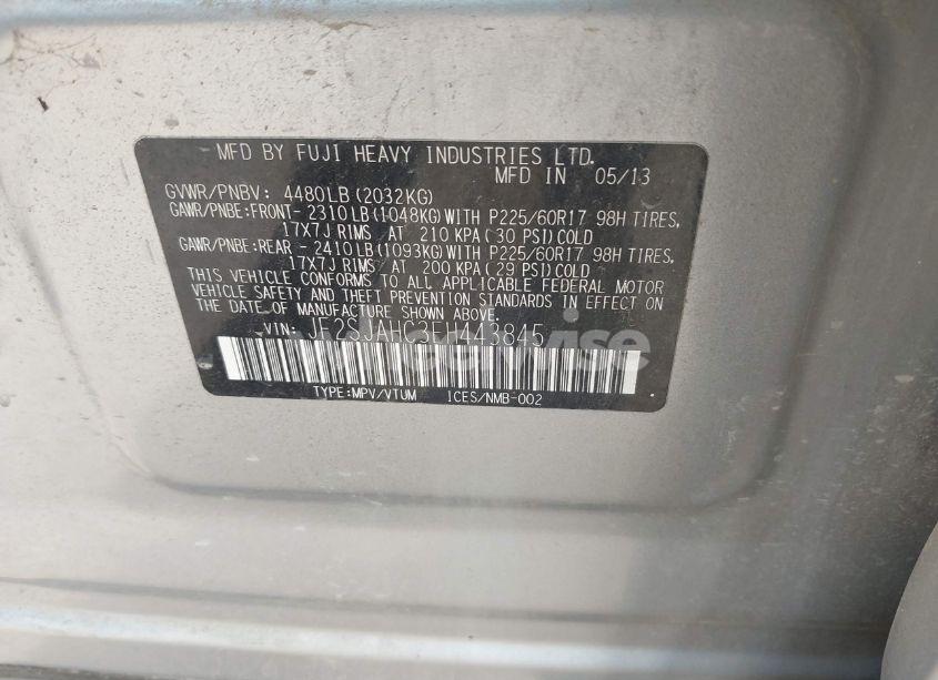 Photo 9 of 2014 Subaru Forester 2.5I LIMITED (VIN JF2SJAHC3EH443845)