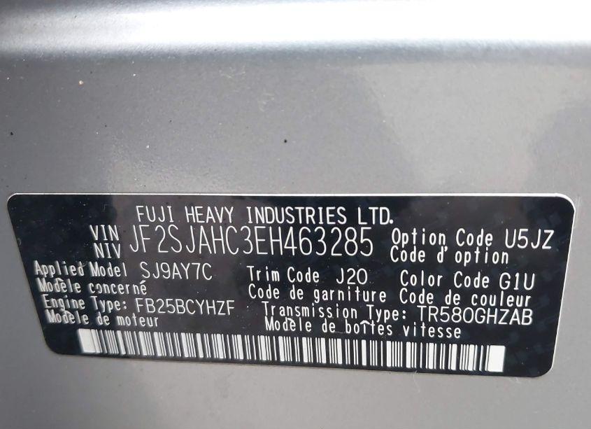 Photo 9 of 2014 Subaru Forester 2.5I LIMITED (VIN JF2SJAHC3EH463285)