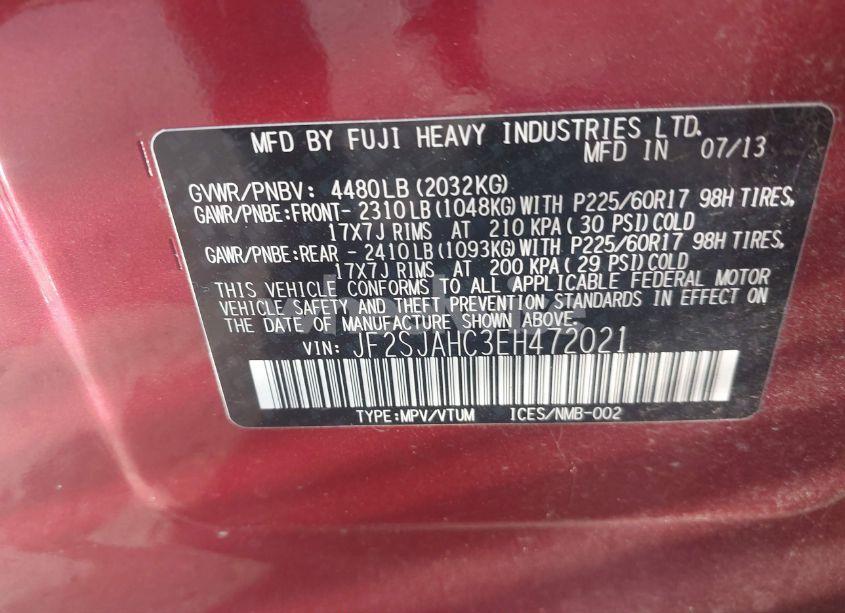 Photo 9 of 2014 Subaru Forester 2.5I LIMITED (VIN JF2SJAHC3EH472021)