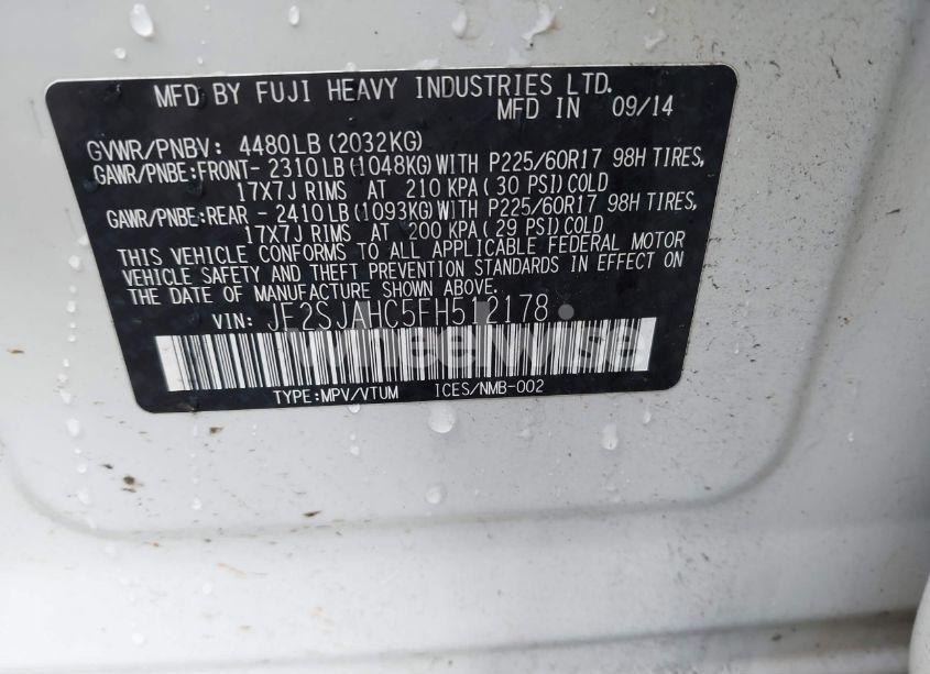 Photo 9 of 2015 Subaru Forester 2.5I LIMITED (VIN JF2SJAHC5FH512178)