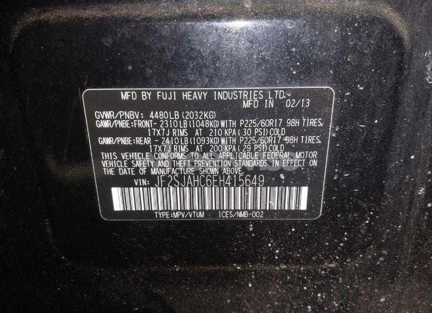 Photo 9 of 2014 Subaru Forester 2.5I LIMITED (VIN JF2SJAHC6EH415649)