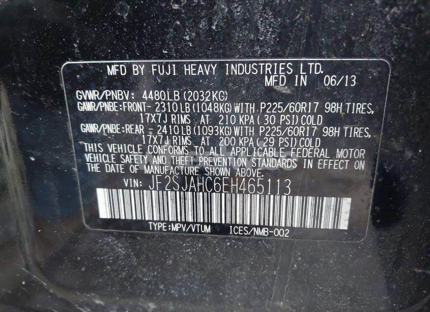 Photo 9 of 2014 Subaru Forester 2.5I LIMITED (VIN JF2SJAHC6EH465113)