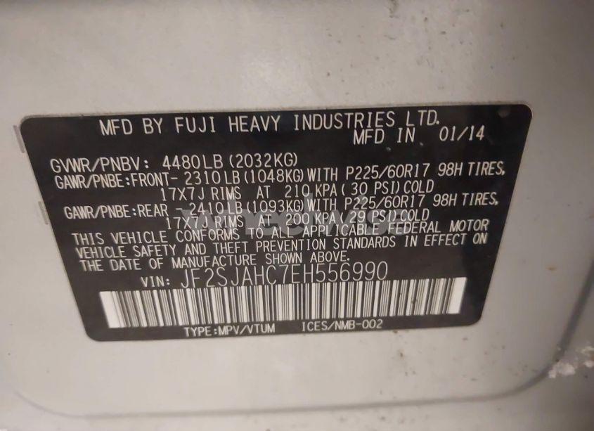 Photo 9 of 2014 Subaru Forester 2.5I LIMITED (VIN JF2SJAHC7EH556990)