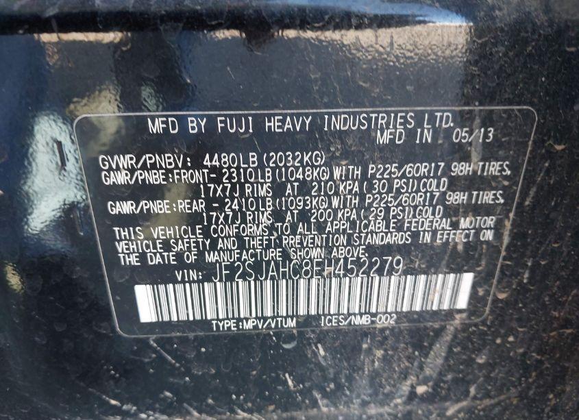 Photo 9 of 2014 Subaru Forester 2.5I LIMITED (VIN JF2SJAHC8EH452279)