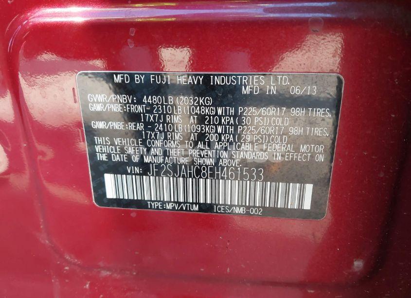 Photo 9 of 2014 Subaru Forester 2.5I LIMITED (VIN JF2SJAHC8EH461533)