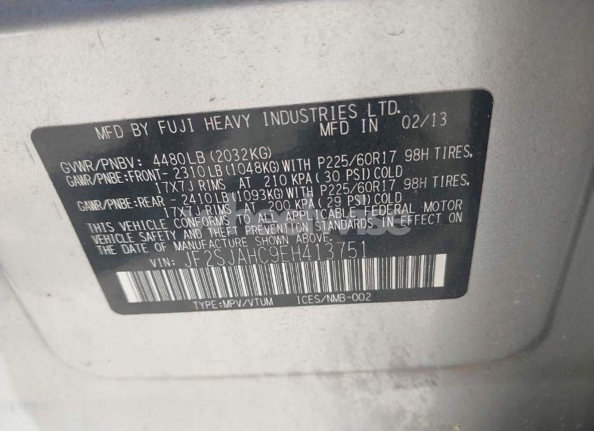 Photo 9 of 2014 Subaru Forester 2.5I LIMITED (VIN JF2SJAHC9EH413751)