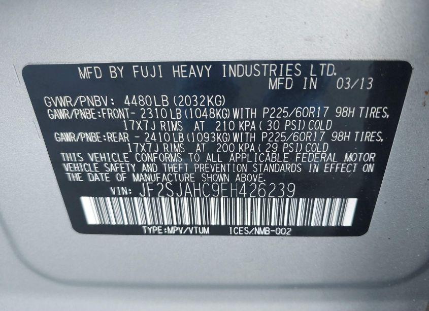 Photo 9 of 2014 Subaru Forester 2.5I LIMITED (VIN JF2SJAHC9EH426239)