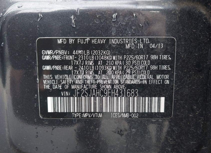 Photo 9 of 2014 Subaru Forester 2.5I LIMITED (VIN JF2SJAHC9EH431683)