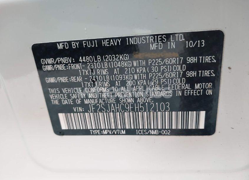 Photo 9 of 2014 Subaru Forester 2.5I LIMITED (VIN JF2SJAHC9EH512103)