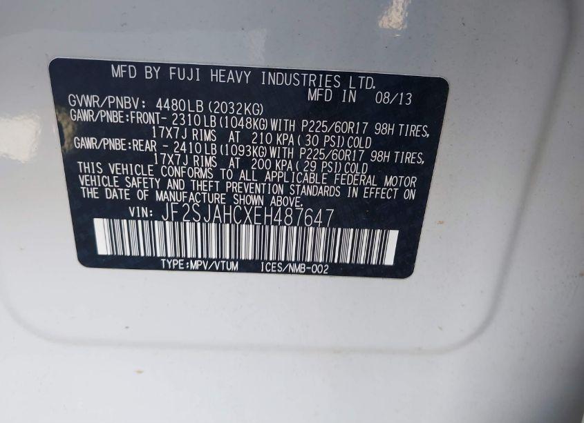 Photo 9 of 2014 Subaru Forester 2.5I LIMITED (VIN JF2SJAHCXEH487647)