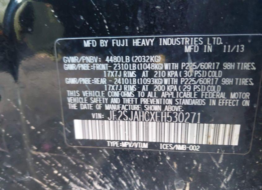 Photo 9 of 2014 Subaru Forester 2.5I LIMITED (VIN JF2SJAHCXEH530271)