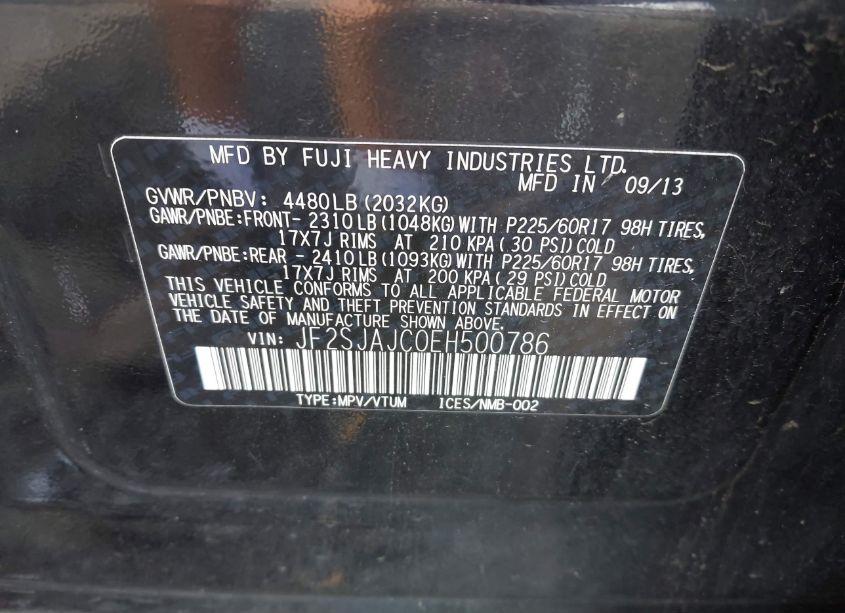 Photo 9 of 2014 Subaru Forester 2.5I LIMITED (VIN JF2SJAJC0EH500786)