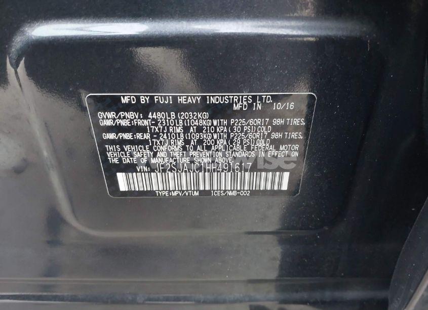 Photo 9 of 2017 Subaru Forester 2.5I LIMITED (VIN JF2SJAJC1HH491617)