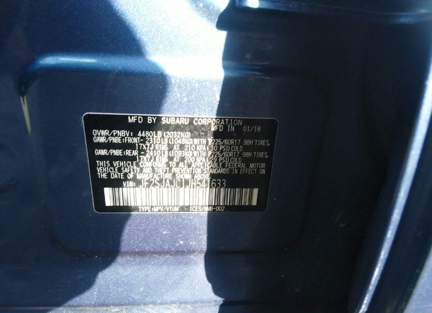 Photo 9 of 2018 Subaru Forester 2.5I LIMITED (VIN JF2SJAJC1JH541633)