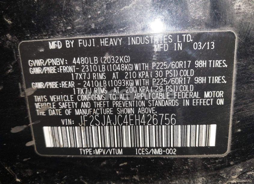 Photo 9 of 2014 Subaru Forester 2.5I LIMITED (VIN JF2SJAJC4EH426756)