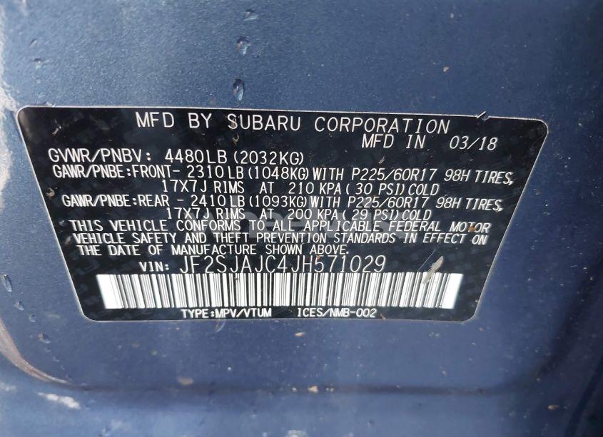 Photo 9 of 2018 Subaru Forester 2.5I LIMITED (VIN JF2SJAJC4JH571029)