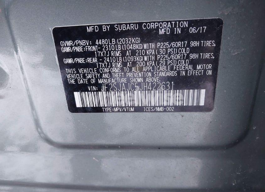 Photo 9 of 2018 Subaru Forester 2.5I LIMITED (VIN JF2SJAJC5JH422631)